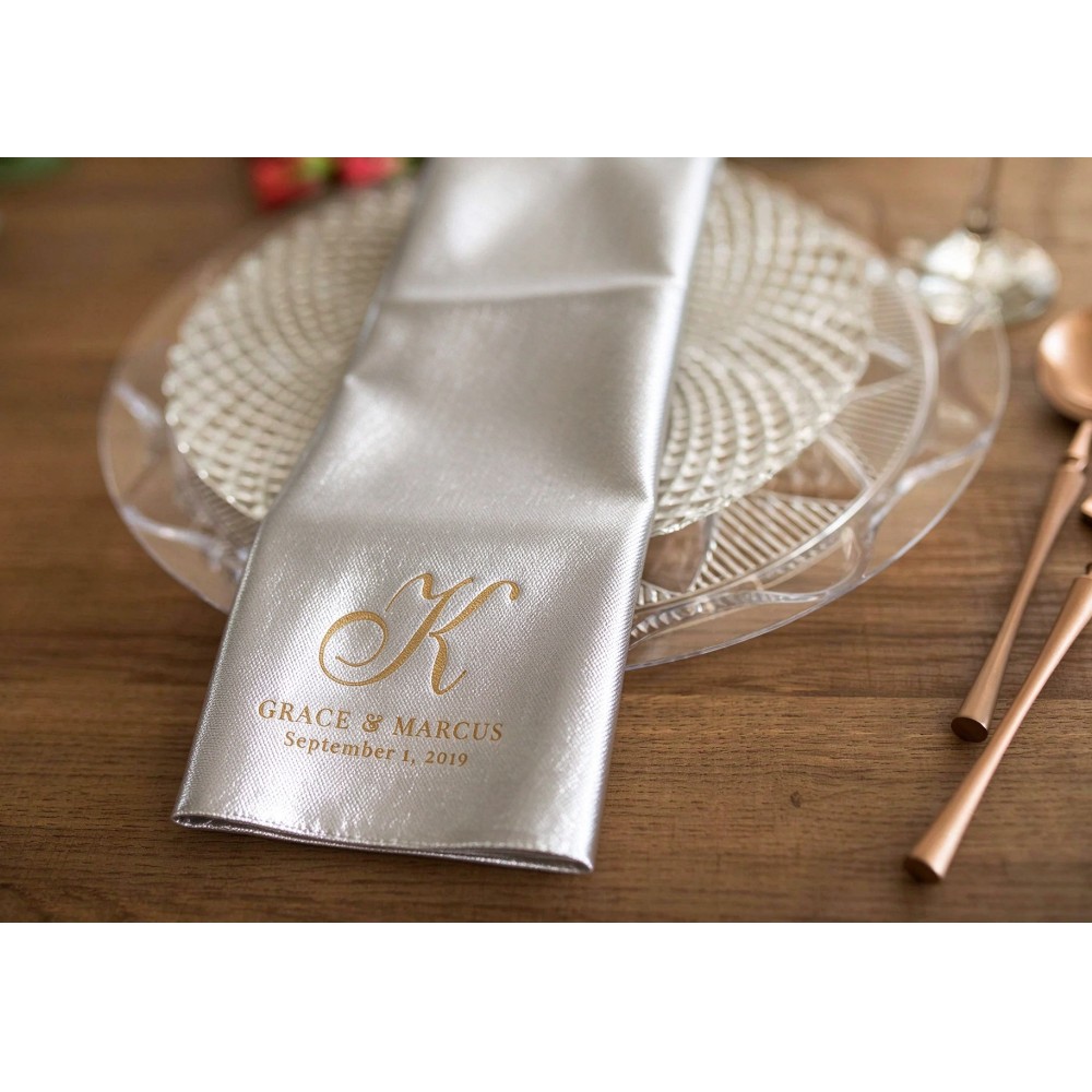 Table Number Gold - 100 قطعة من مناديل الكوكتيل المخصصة