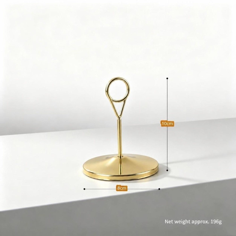Table Number Gold - حامل أرقام الطاولات المعدني بقاعدة كبيرة