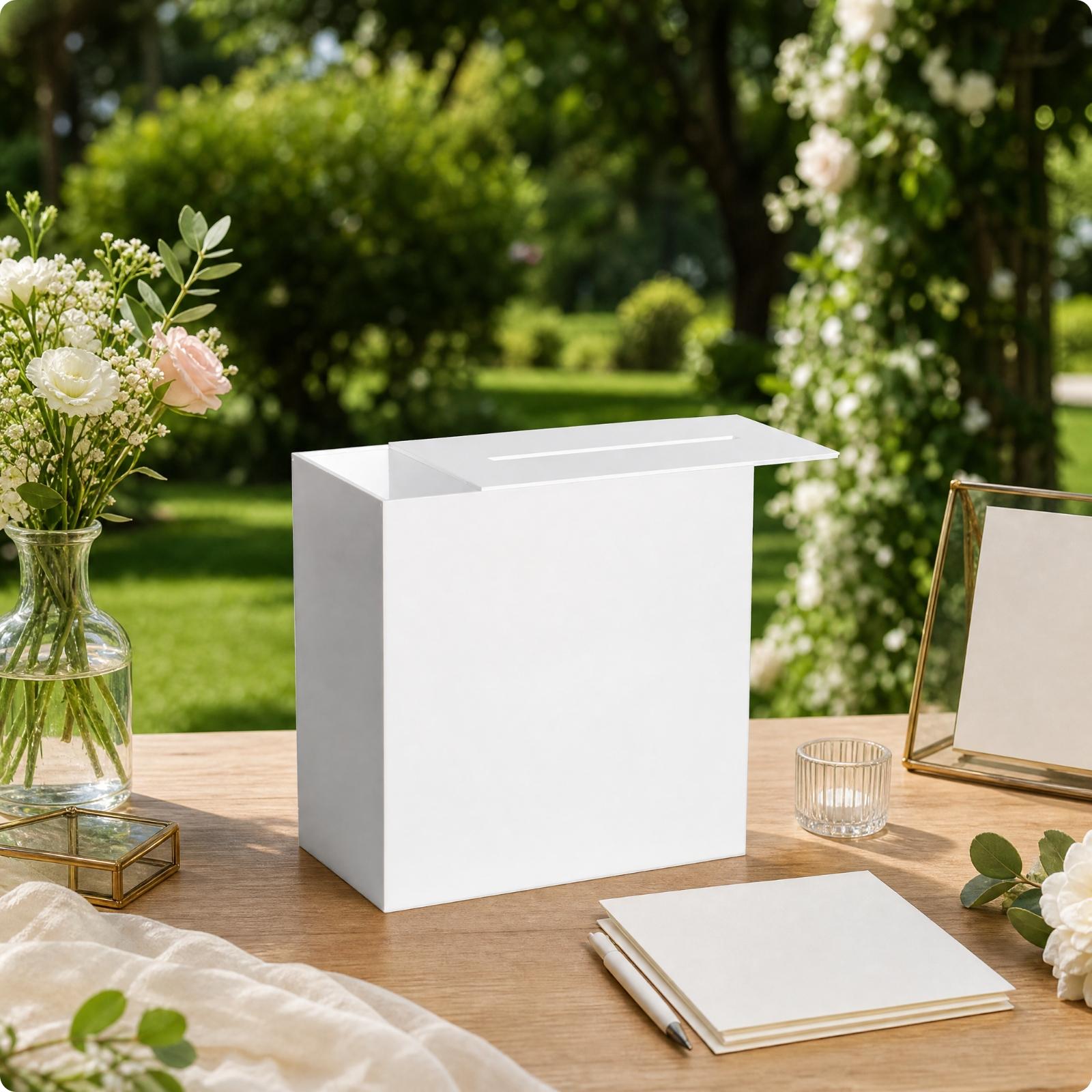 صندوق تخزين بطاقات شفاف مصنوع  - مراجعة Wedding Card Box وسعره