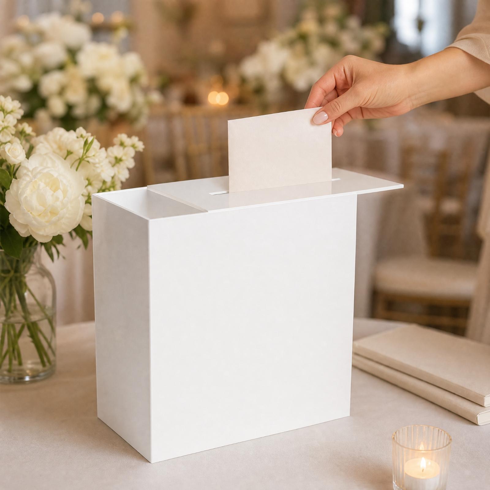 صندوق تخزين بطاقات شفاف مصنوع  - مراجعة Wedding Card Box وسعره