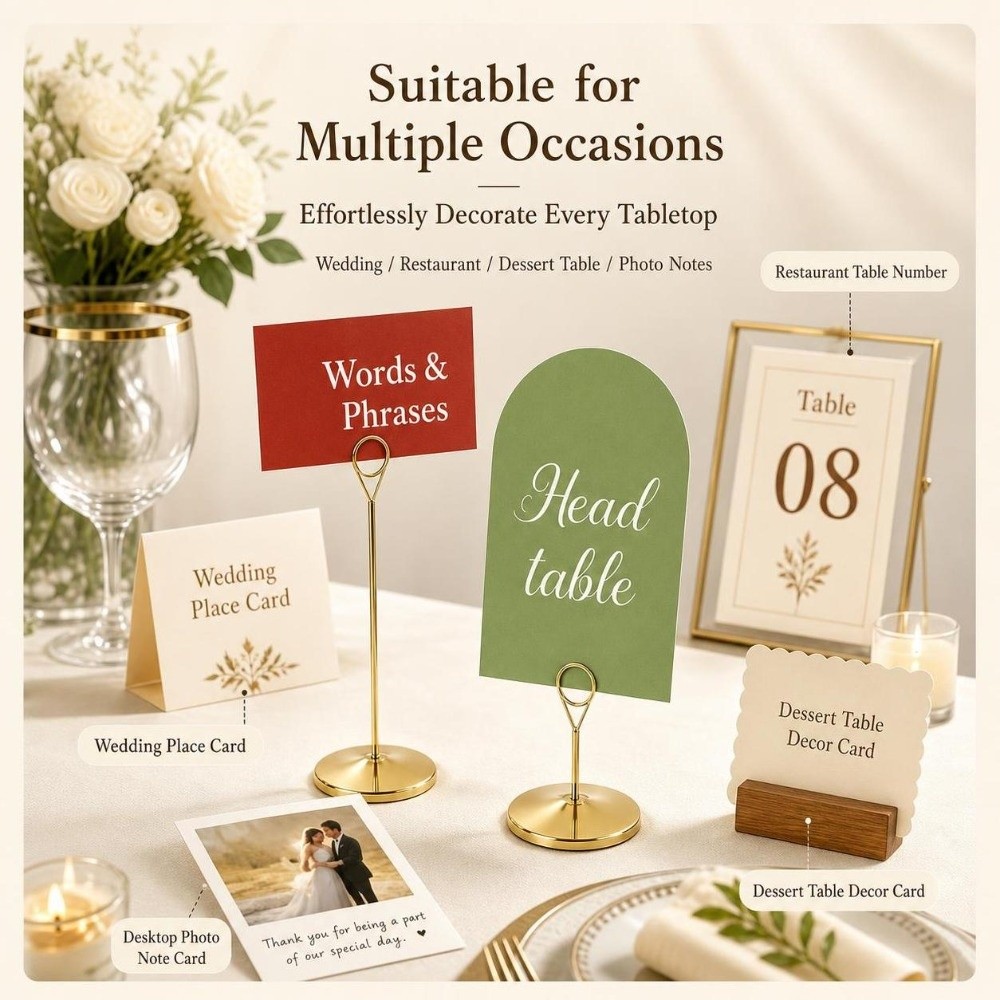 حامل أرقام الطاولات المعدني بق - مراجعة Table Number Gold وسعره
