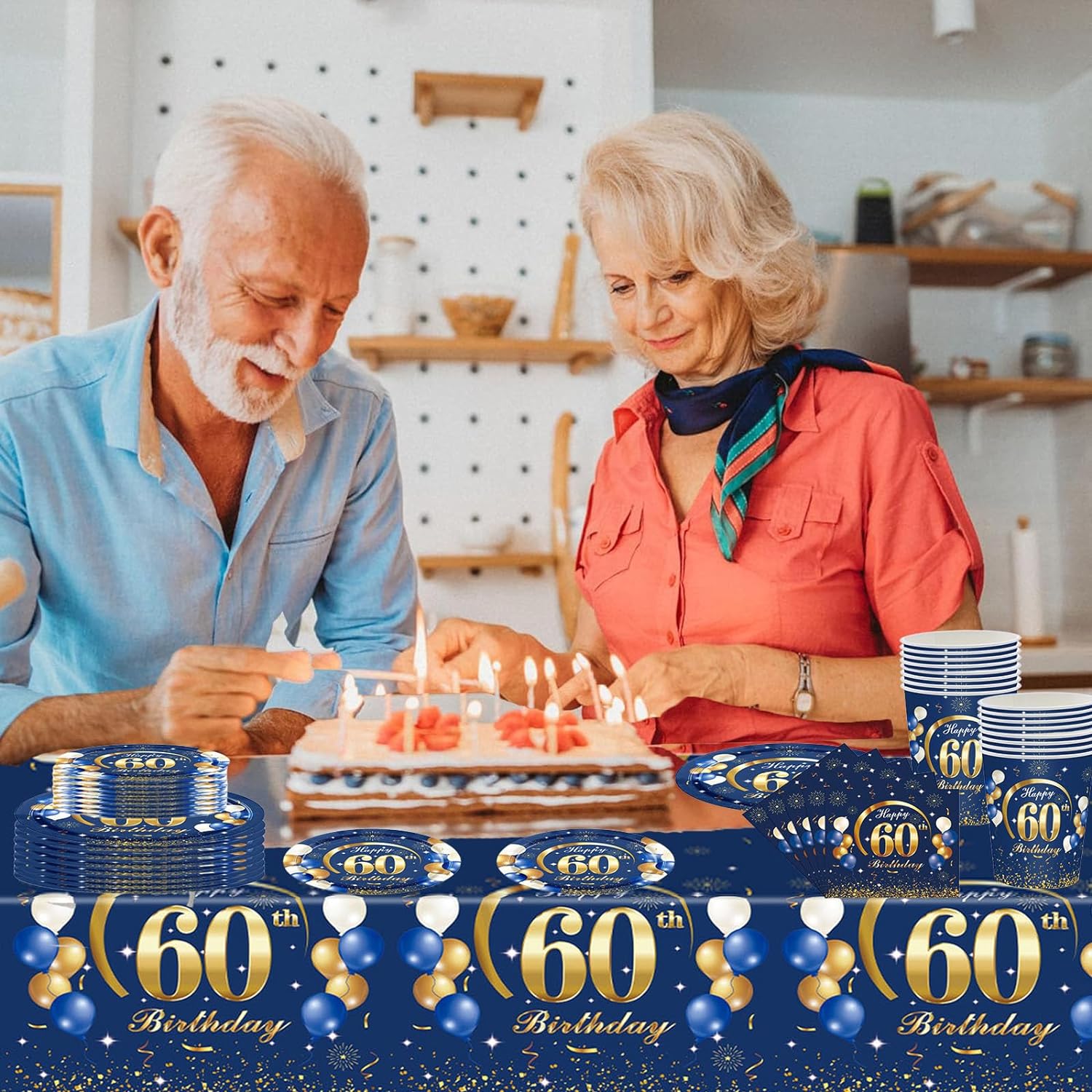زينة عيد ميلاد 60 باللون الأزر - مراجعة Table Number Gold وسعره